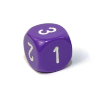 Opaque Purple/white 16mm d3 (d6 w/ 1-2-3 twice) Purple /white (SOLD PER PIECE)