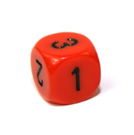 Opaque Orange/black 16mm d3 (d6 w/ 1-2-3 twice) Orange/black (SOLD PER PIECE)