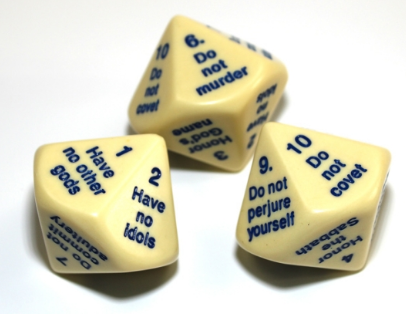 The 10 Commandments D10 10 Sided Christian Religious Dice Koplow Dice
