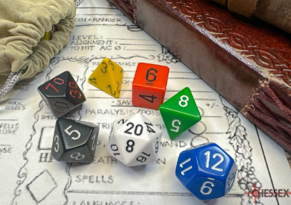 Nostalgia Opaque GM & Beginner Player Polyhedral 7-Die Set