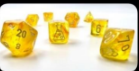 Borealis® Polyhedral Canary/white Luminary™ 7-Die Set (with bonus die)