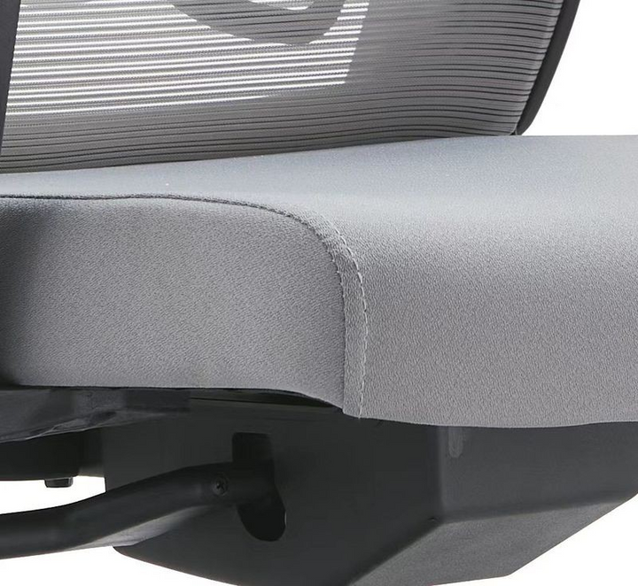 LeisureMod Office Dale Series Office Task Chair in Light Grey Closeup.