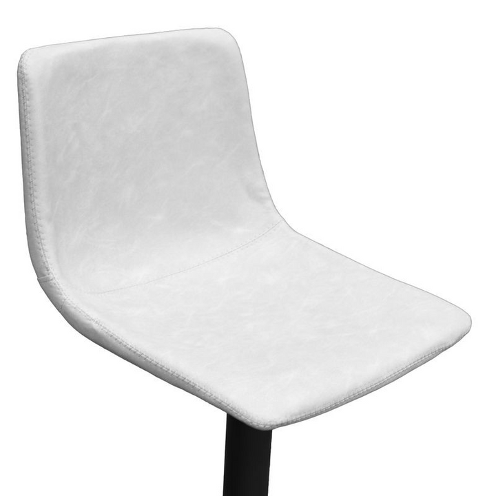 LeisureMod Tilbury Modern Adjustable Bar Stool with Footrest and 360-Degree Swivel in Light Grey Closeup.