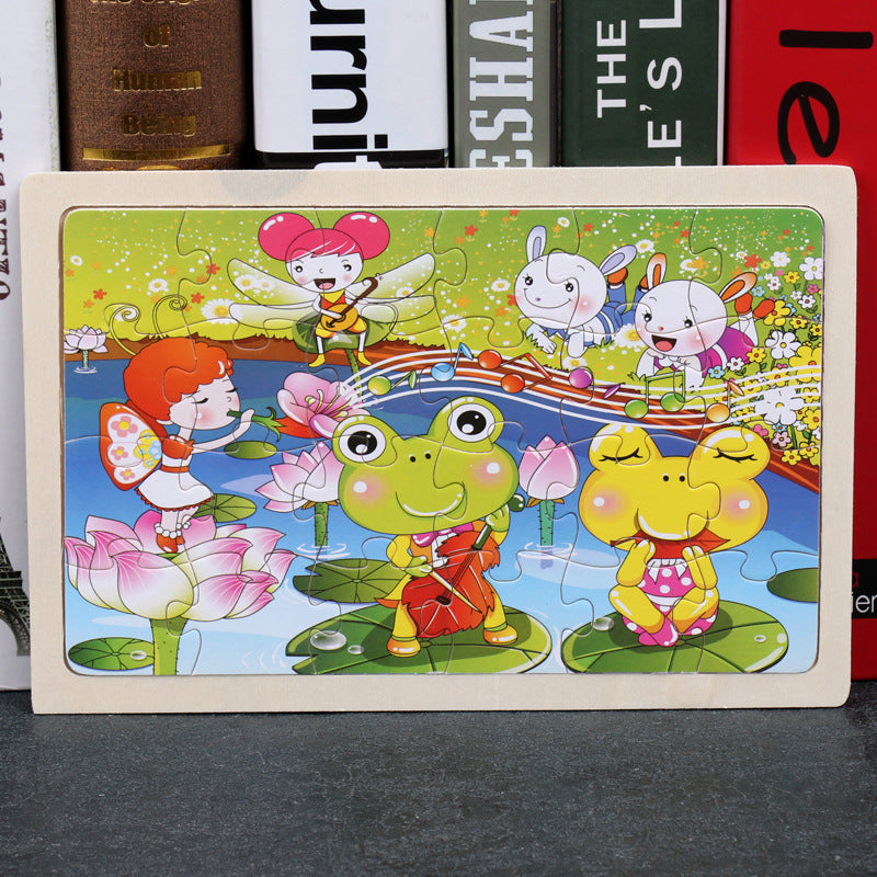 Wooden Animal Puzzle – Educational Jigsaw Toy for Kids