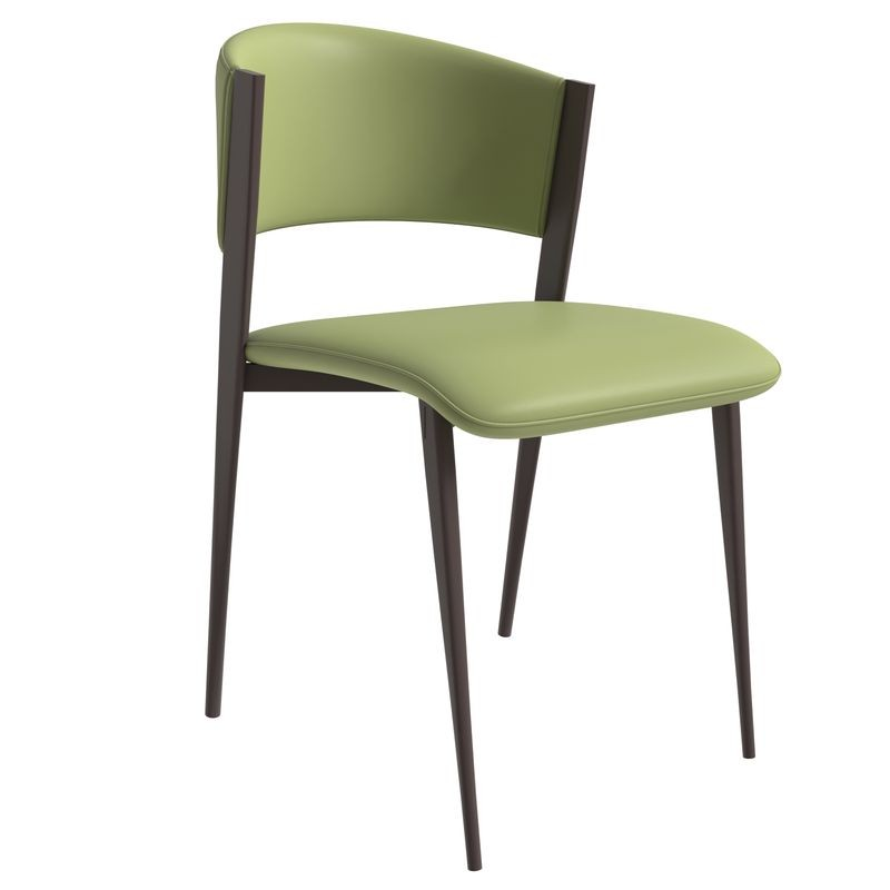 LeisureMod Aspen Collection Modern Dining Chair in Olive Green