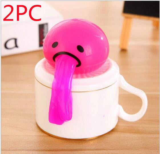 Funny Vomiting Egg Yolk Toy – Stress Relief Squishy Prank Gift