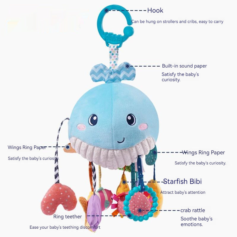Baby Hanging Toy – Soft Fabric Crib and Stroller Activity Toy