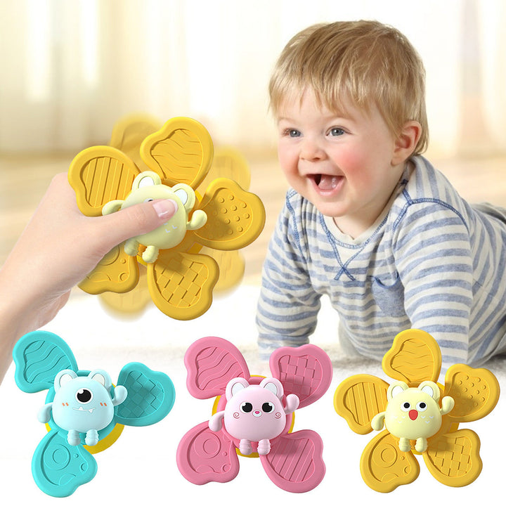 Baby Bath Spinning Top Toy – Suction Cup Spinner with Music and Animal Designs