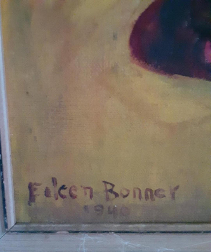 Eileen Bonner Original Painting 1940 Still Life Signature Photo