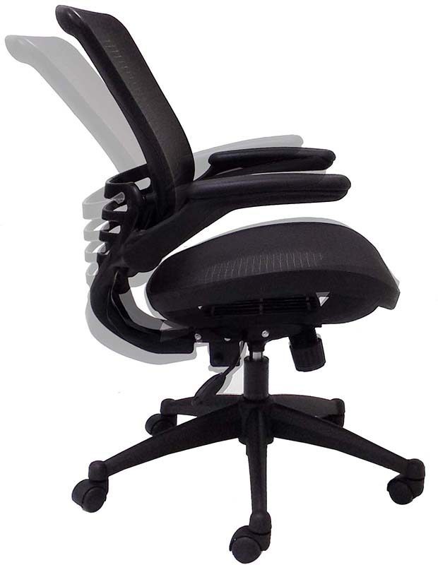 ElastiMesh All-Mesh Ergonomic Office Chair w/Flip Up Arms Side View