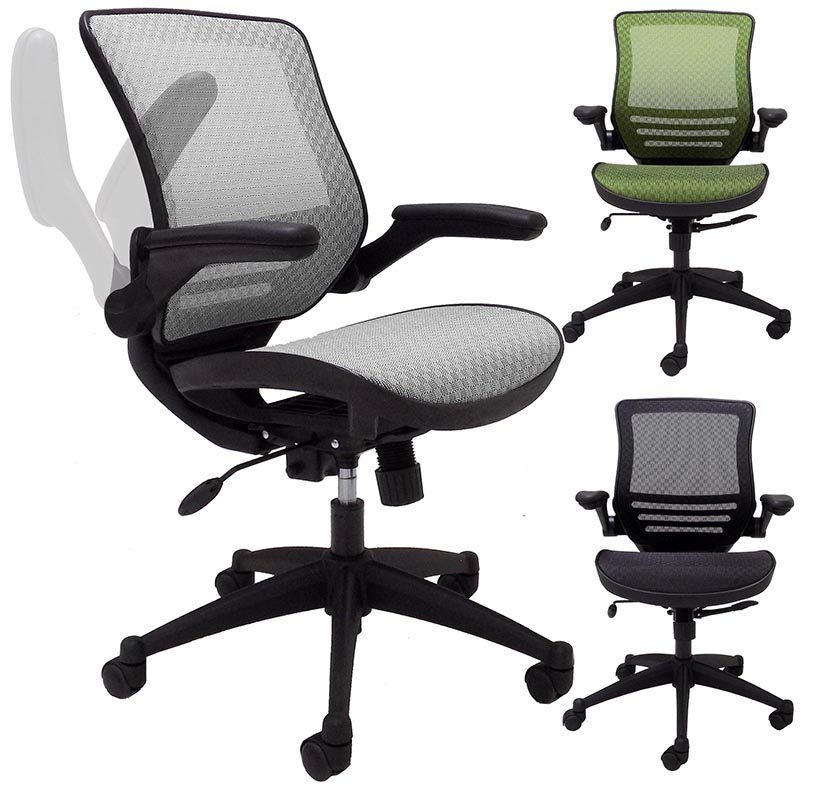 ElastiMesh All-Mesh Ergonomic Office Chair w/Flip Up Arms All Colors