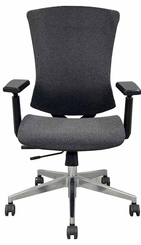 Ergonomic Adjustable Flex-Back Fabric Chair w/ Seat Slide Gray