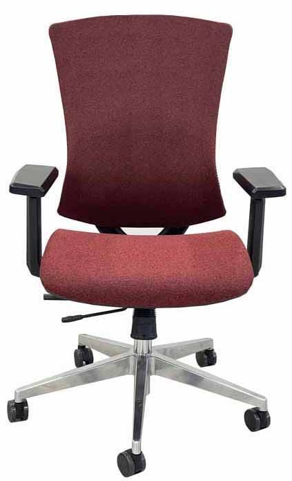 Ergonomic Adjustable Flex-Back Fabric Chair w/ Seat Slide Crimson Red