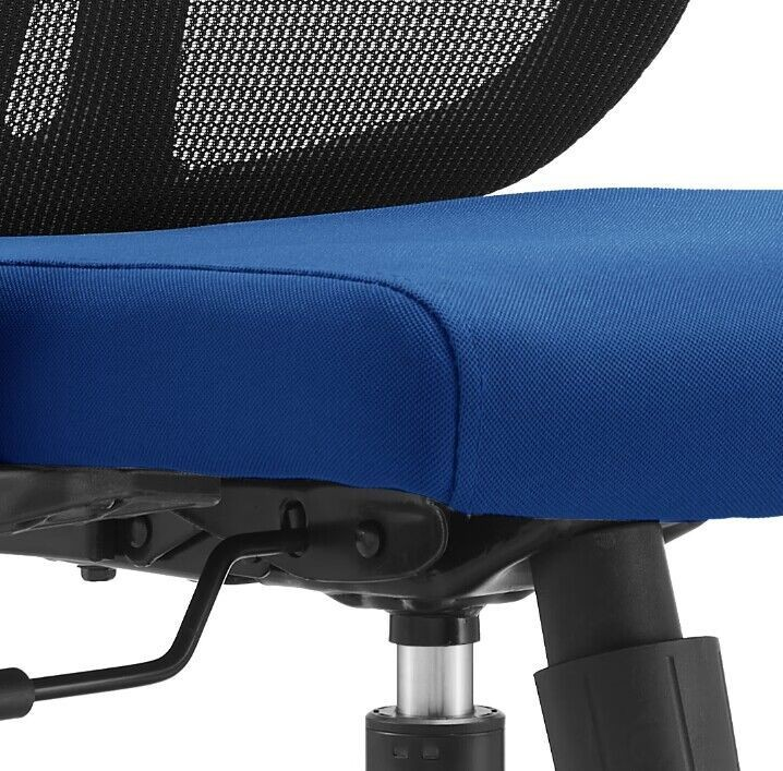 LeisureMod Office Nift Series Office Task Chair in Blue Closeup.
