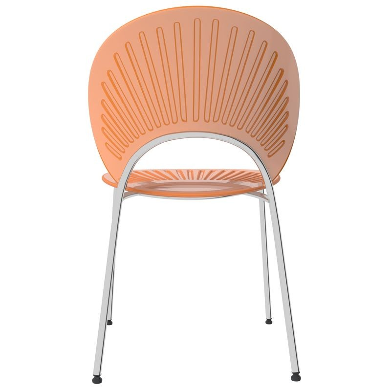 LeisureMod Opulent Series Modern Amber Dining Chair Back View.