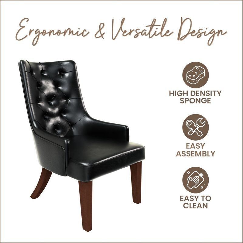 Leisuremod Spruce Collection Modern Wooden Dining Chair in Charcoal Grey Description.