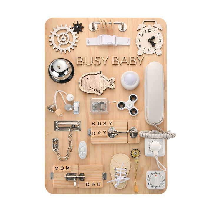 Baby Wooden Busy Board Toy – Early Learning Toy