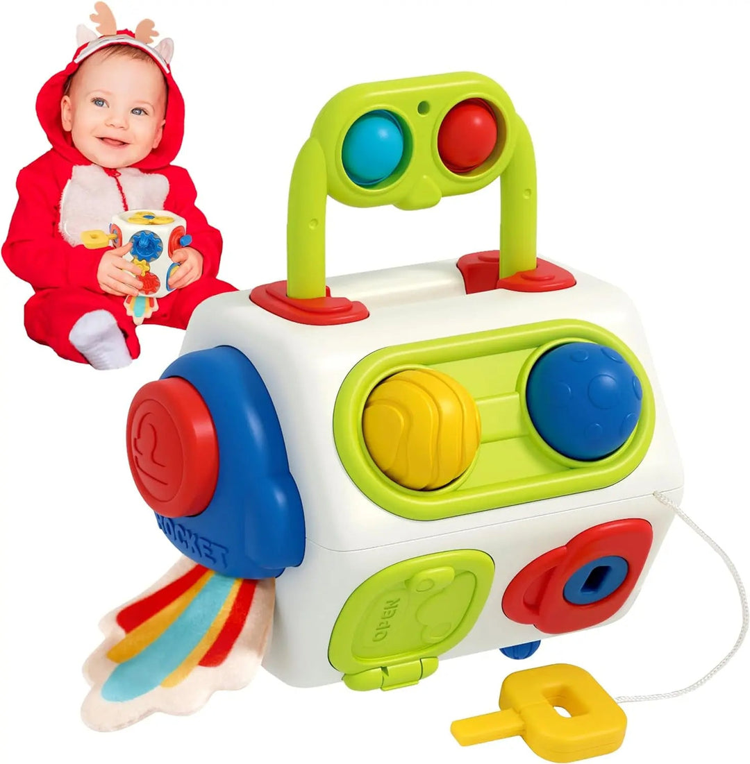 9-in-1 Busy Cube Montessori Sensory Educational Toy for Toddlers