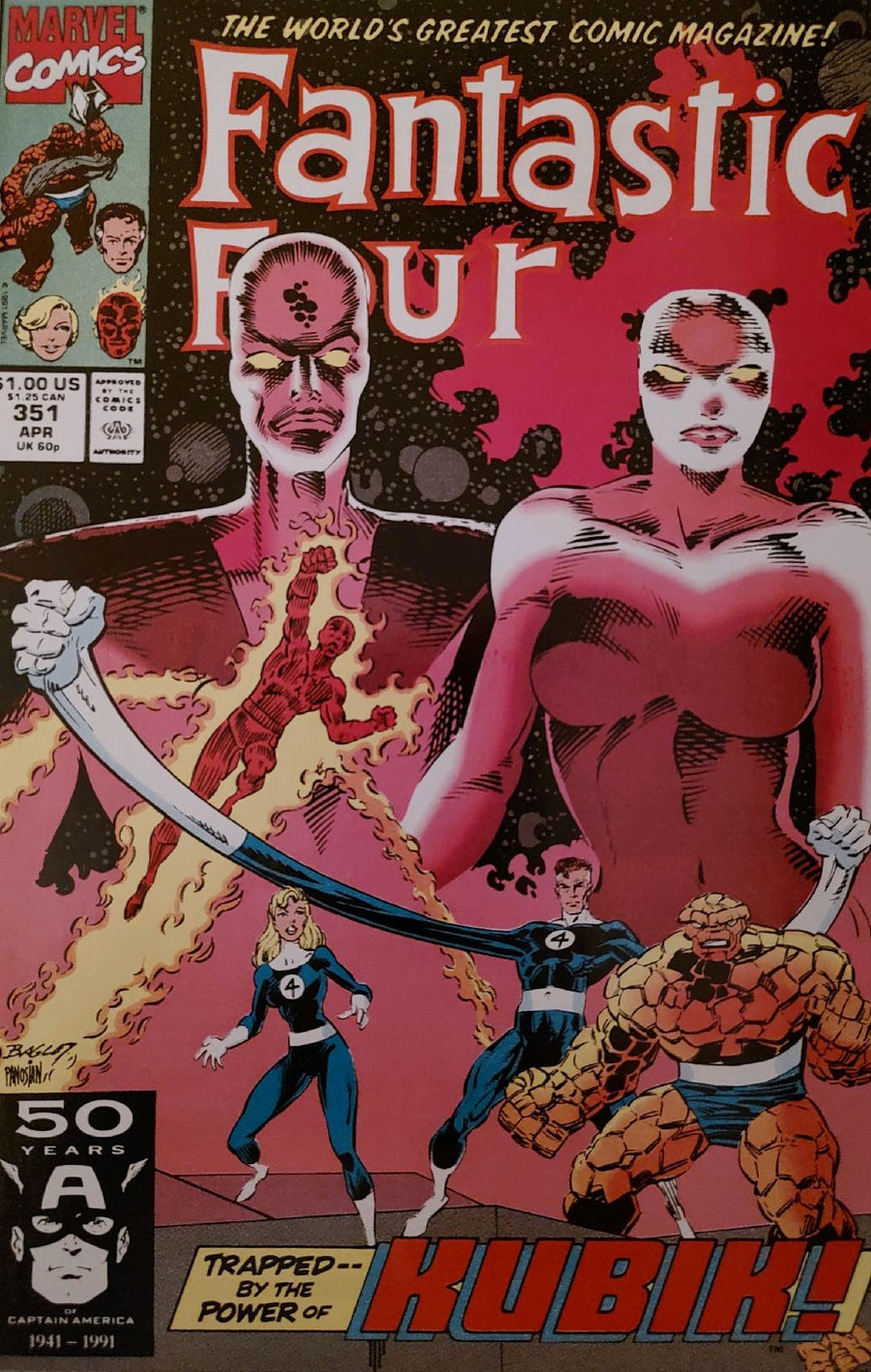 Fantastic Four #351 Comic Book Cover