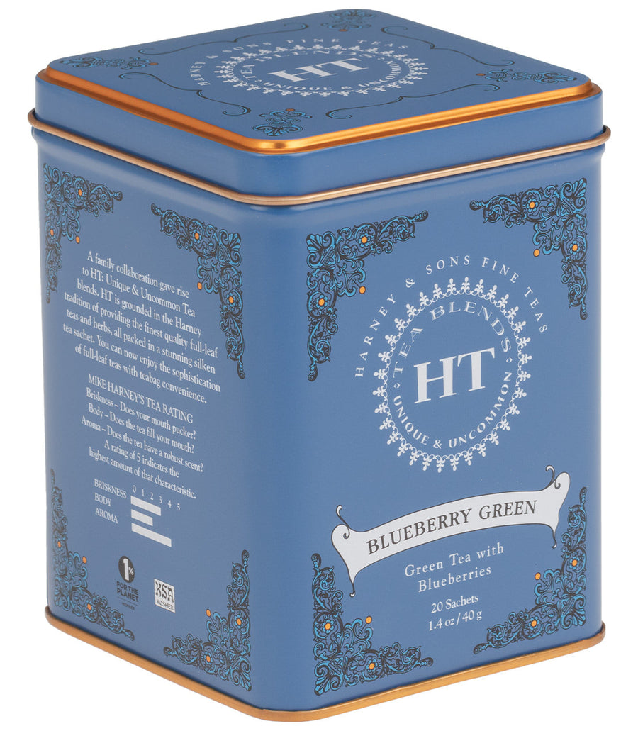 Blueberry Green Tea HT Tin of 20 Sachets