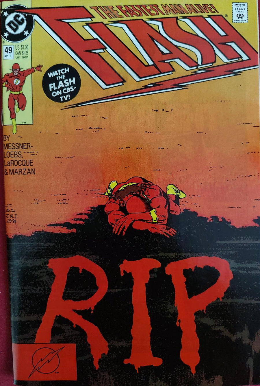 Flash #49 Vol 2 1991 Comic Book Cover