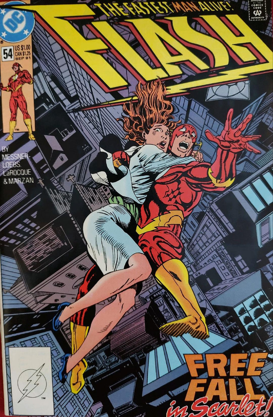 Flash #54 Vol 2 1991 Comic Book Cover