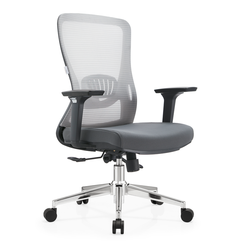 LeisureMod Office Adorit Series Office Task Chair in Grey