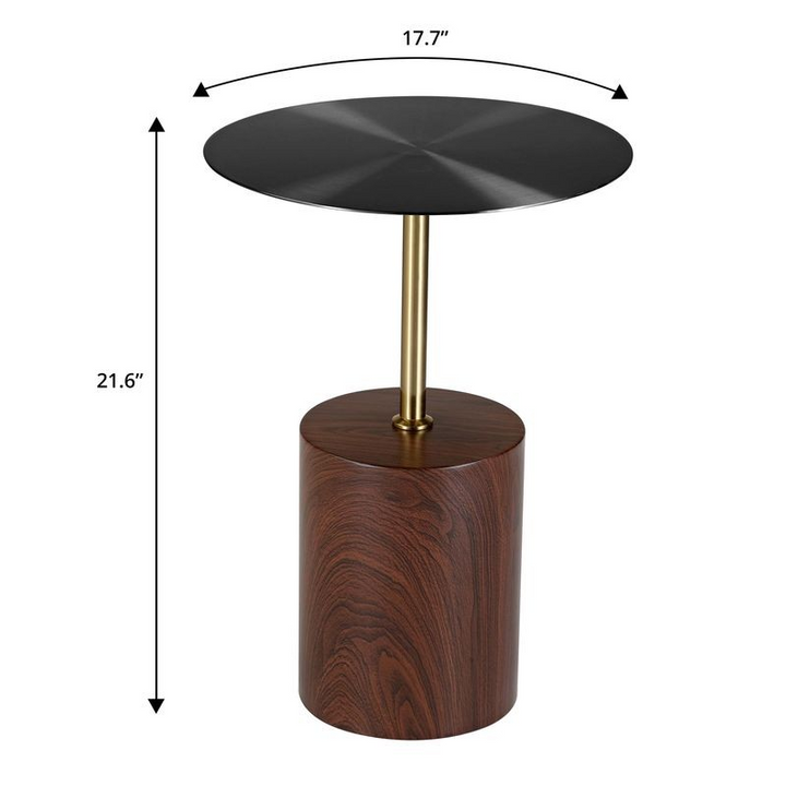 LeisureMod Malta Collection Modern End Table in Brown Dimensions.