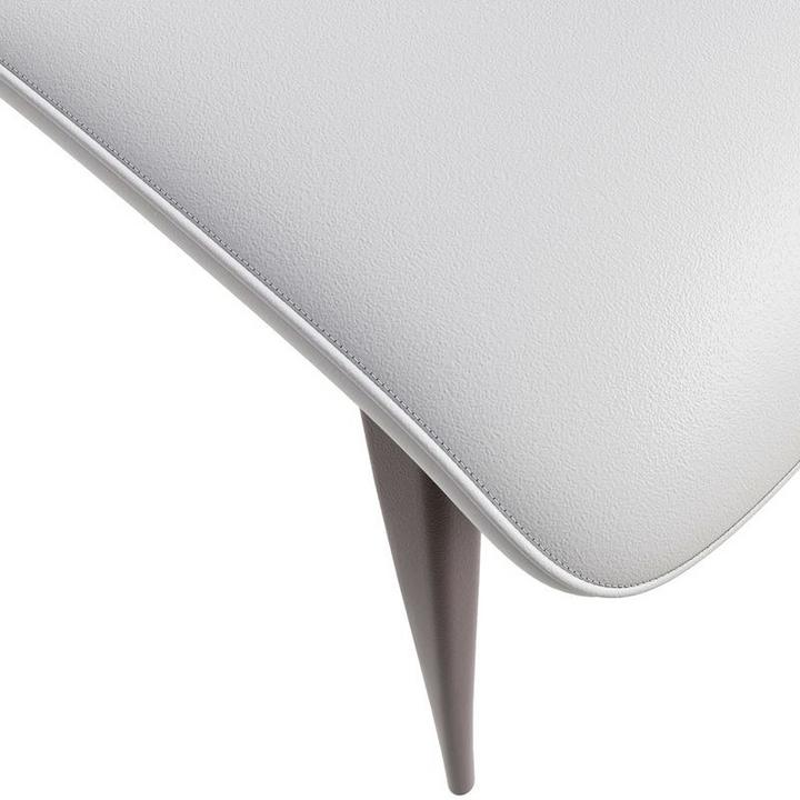 LeisureMod Aspen Collection Modern Dining Chair in White Closeup.