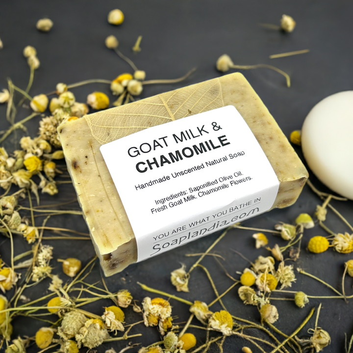 Goat Milk and Olive Oil Bar Soap with Chamomile, Unscented