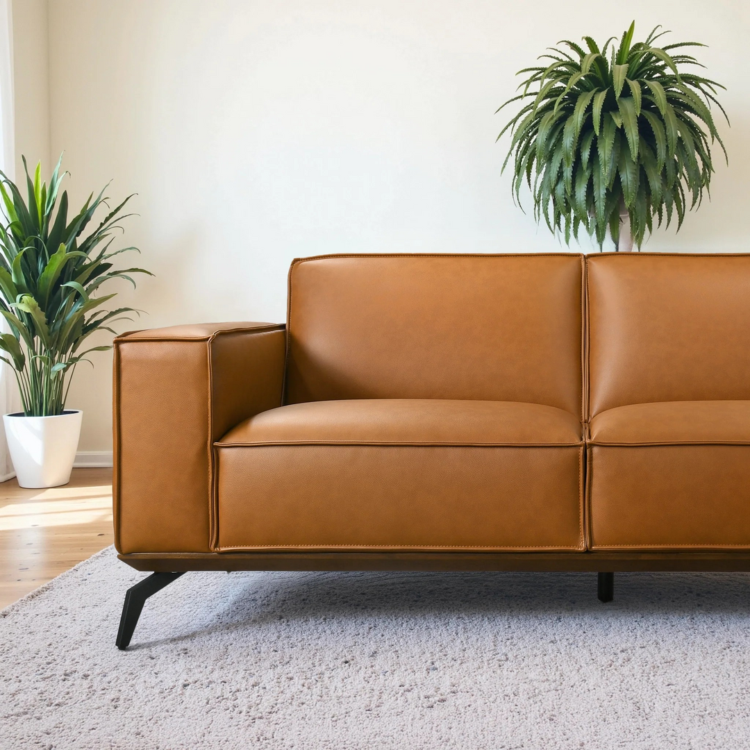 Brenham Easy Clean Modern Right Sectional Sofa and Chaise Closeup.