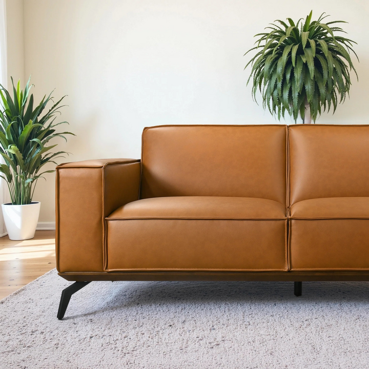 Brenham Easy Clean Modern Right Sectional Sofa and Chaise Closeup.