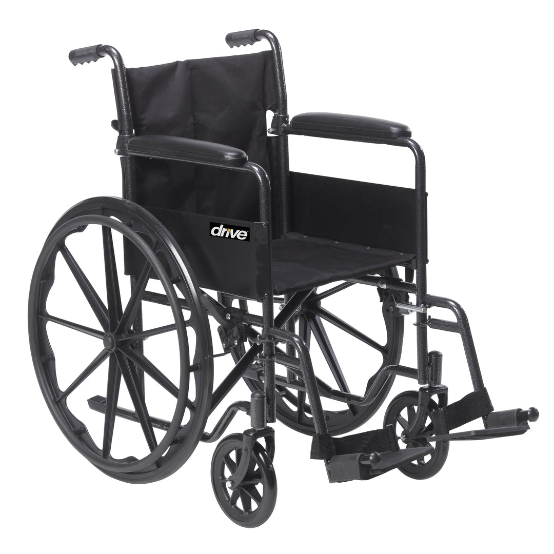Silver Sport 1 Wheelchair with Full Arms and Swing Away Removable Footrest