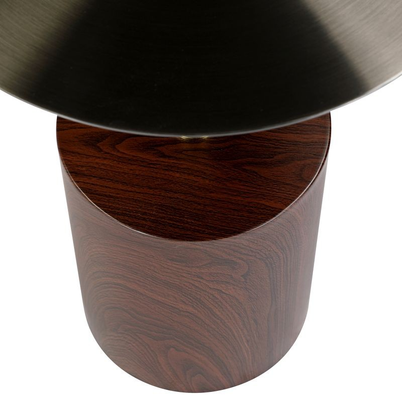 LeisureMod Malta Collection Modern End Table in Brown Top View.