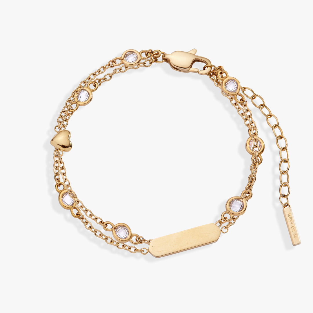 Heart Chain Double Strand Bracelet