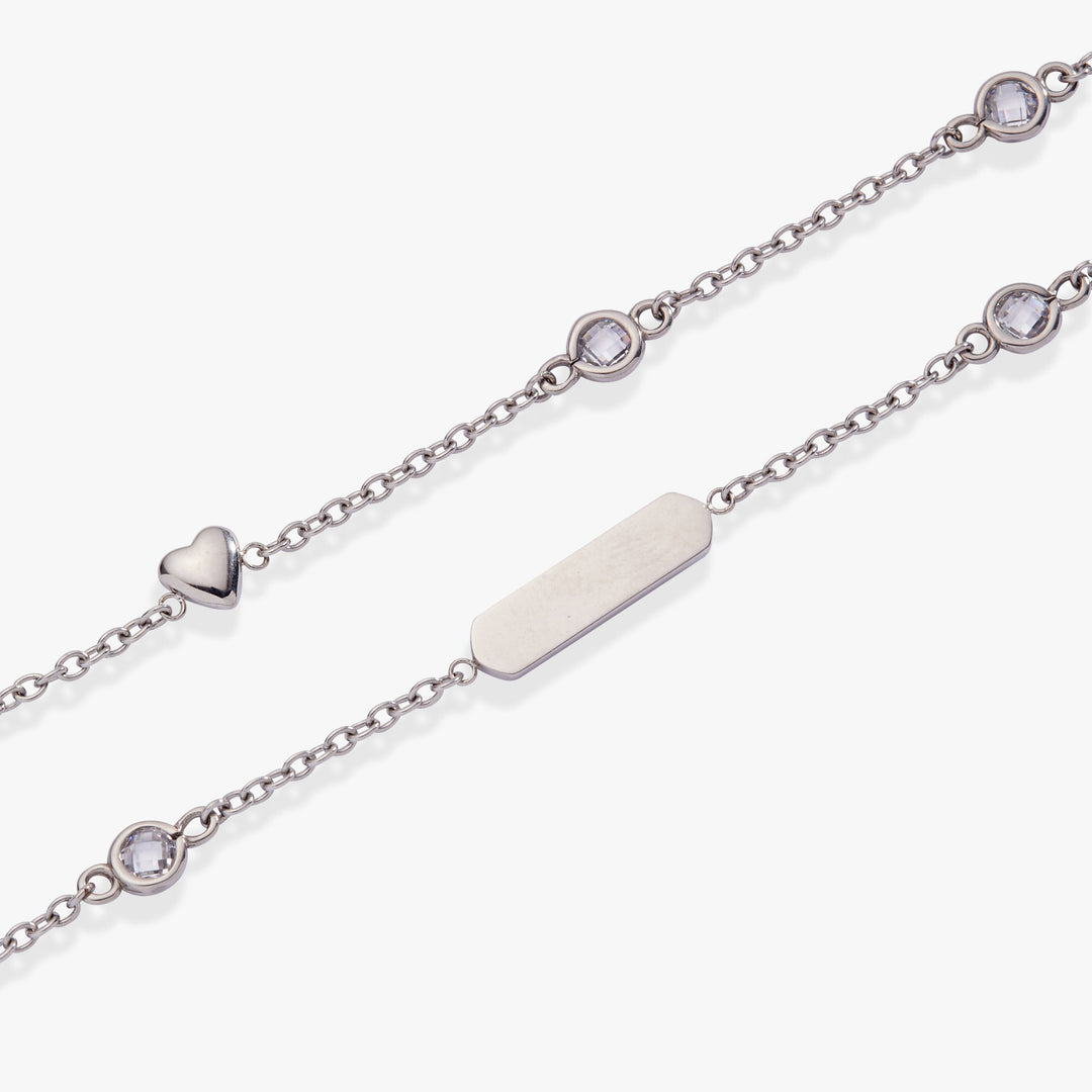 Heart Chain Double Strand Bracelet