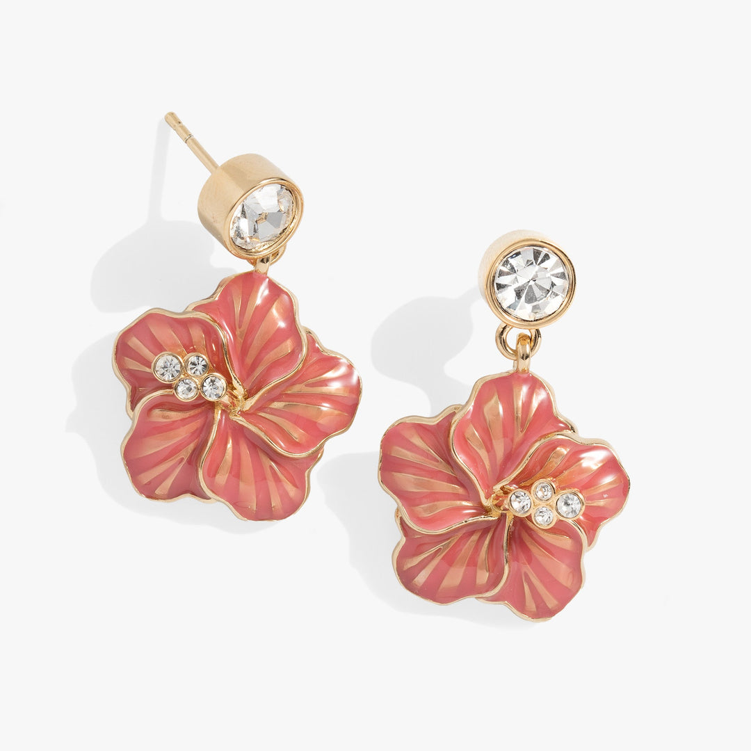 Hibiscus Drop Earrings