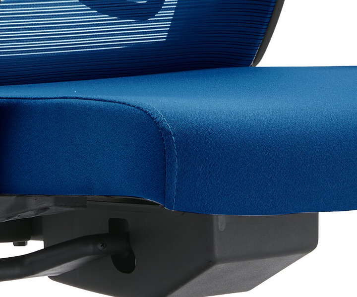 LeisureMod Office Dale Series Office Task Chair in Blue Closeup.