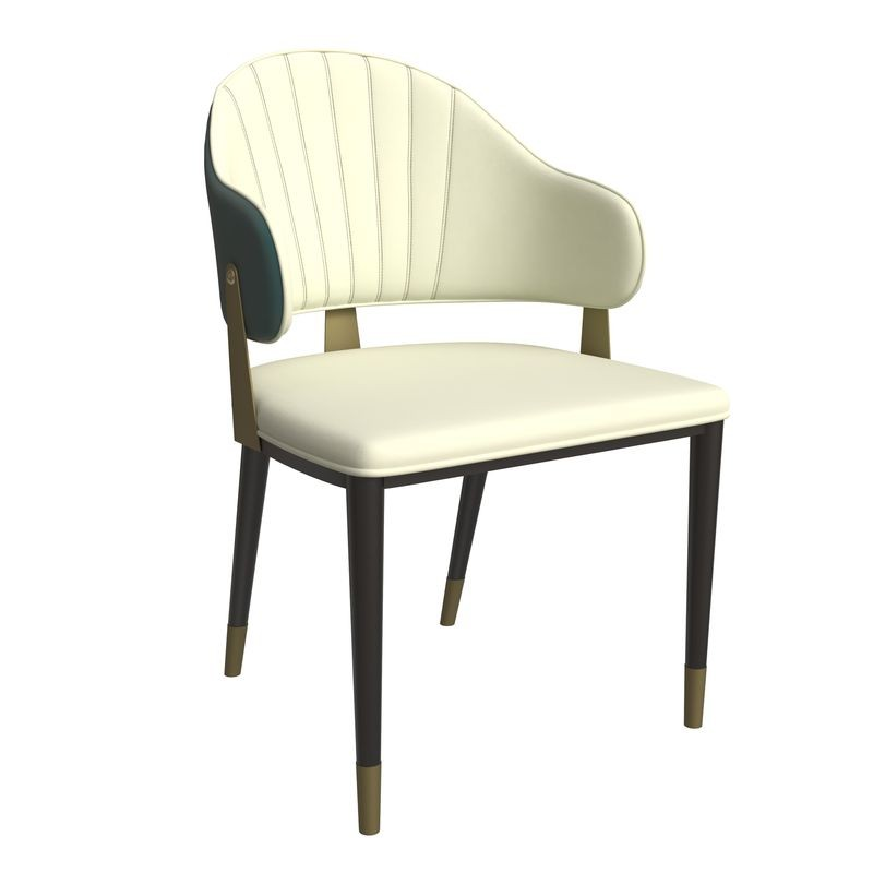 LeisureMod Aria Series Modern Dining Chair in Green