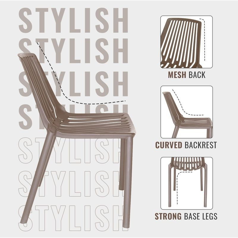 Stylized chair with features highlighted on a light gray background.