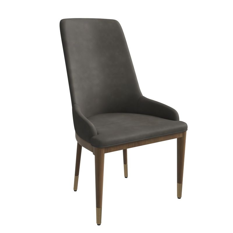 Leisuremod Viva Collection Modern Wooden Dining Chair in Mocha Brown