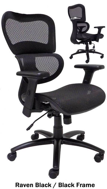 HumanFlex Elastic All Mesh Ergonomic Office Chair Raven Black