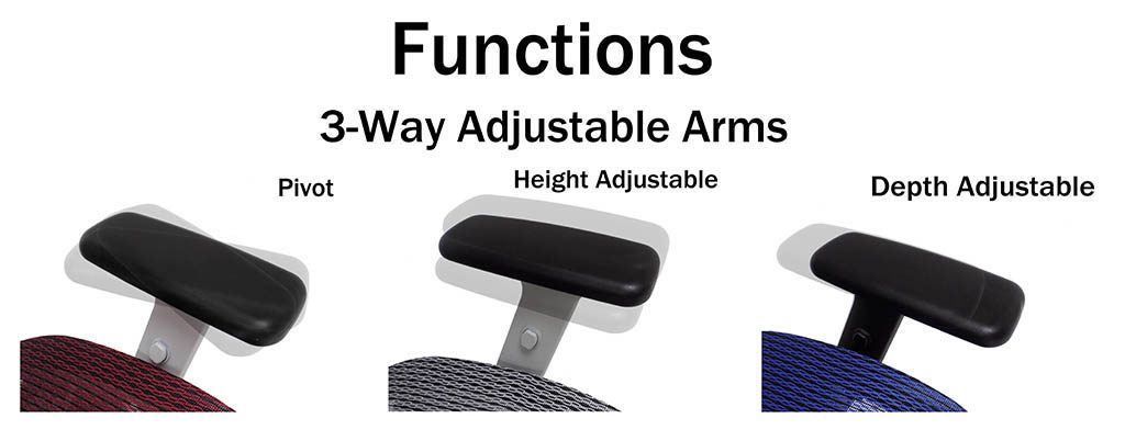 HumanFlex Elastic All Mesh Ergonomic Office Chair Arms