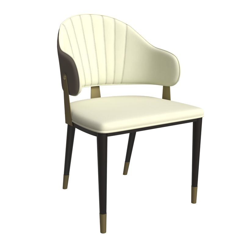 LeisureMod Aria Series Modern Dining Chair in Toupe