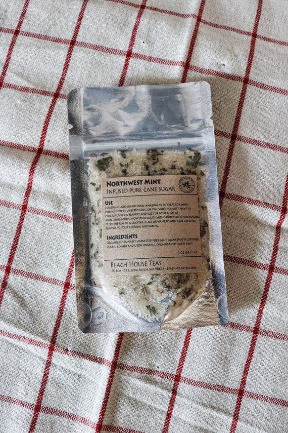 Pacific Northwest Mint Infused Artisan Culinary Sugar Bag
