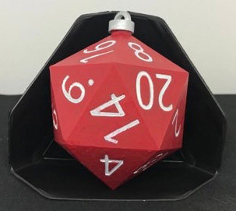 Christmas Ornament - D20 Oversized Dice (Made to Order: Ships 3 days from purchase)