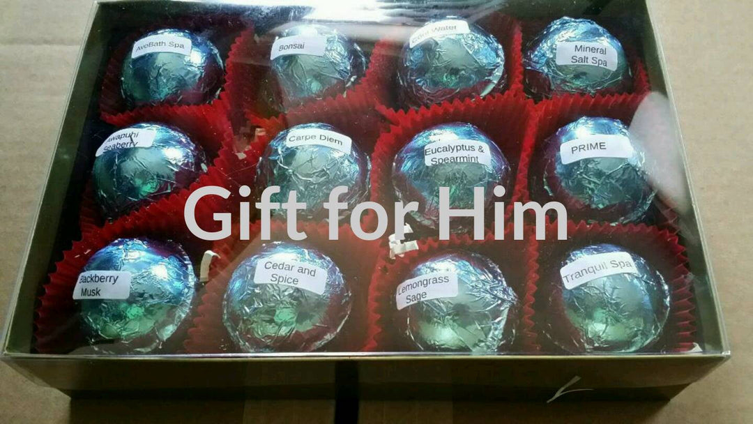 Gift Set with 12 Foil Wrapped 2.5 oz. Bath Bombs