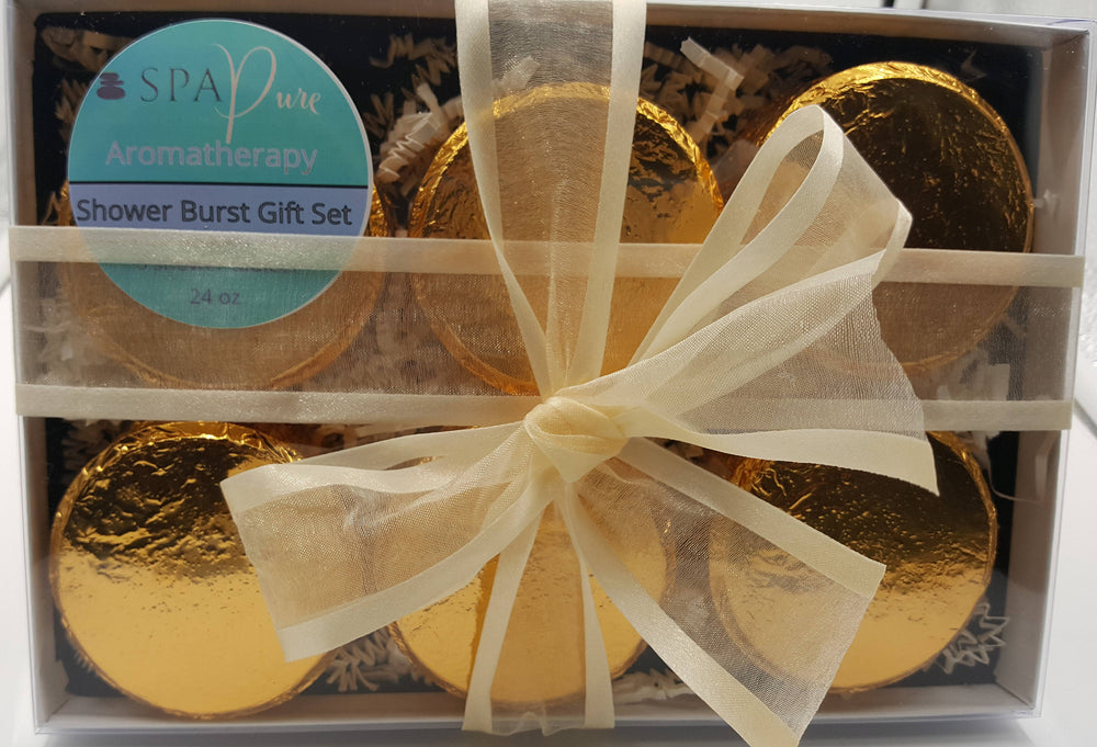 Gift Set with 6 Aromatherapy Shower Tablets - Best Sellers - 100% Essential Oil Blends