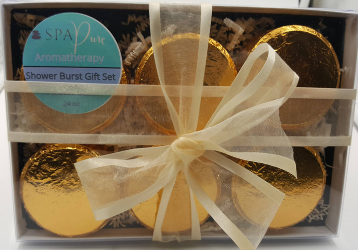 Gift Set with 6 Aromatherapy Shower Tablets - Best Sellers - 100% Essential Oil Blends