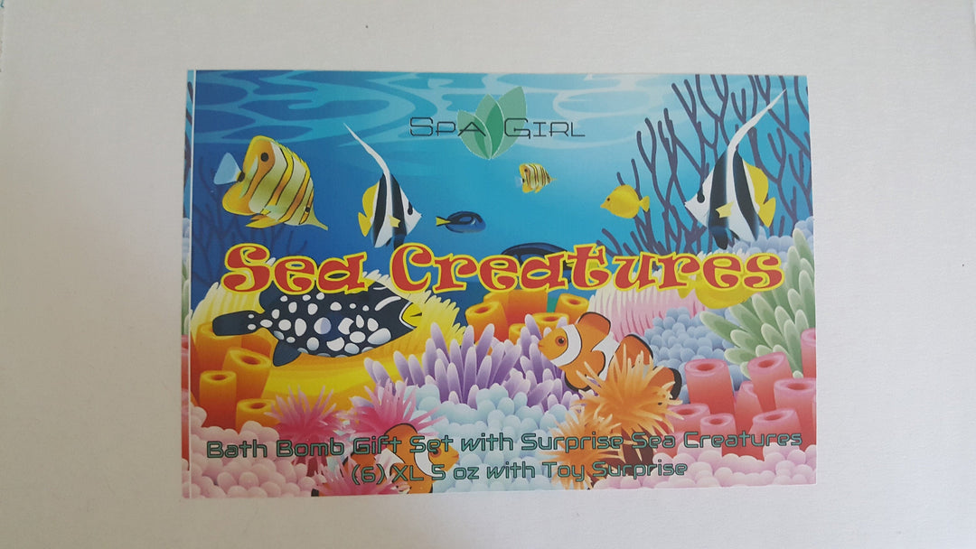 Kids Bath Bomb with Sea Creature Toy Inside - 1 Large 8oz. Bomb
